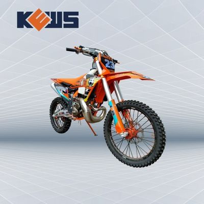 KEWS MT250cc Turuncu Çerçeve Su Soğutma 2 Zamanlı EXCEL Rim ile Off Road Motosiklet