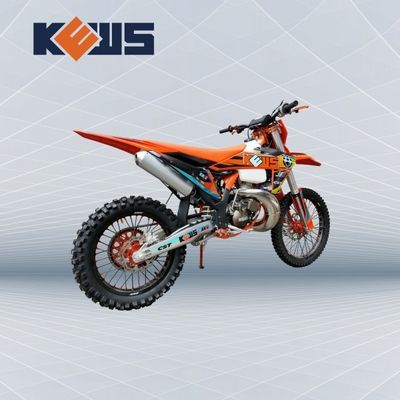 KEWS MT250cc Turuncu Çerçeve Su Soğutma 2 Zamanlı EXCEL Rim ile Off Road Motosiklet